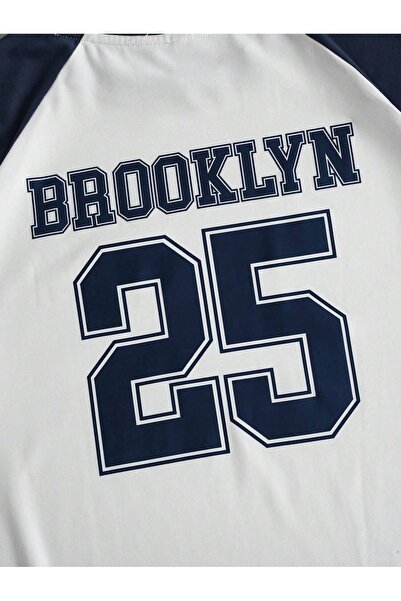 MOONBULL Unisex Brooklyn 25 Printed Reglan Sleeve Oversize T-shirt