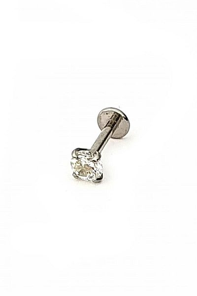 AyçaSilver Surgical Steel Stone Zircon Piercing