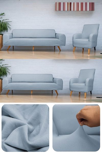 riselerhome Flexible and Elastic Sofa Couch Set - Sofa Bed Cover 3 3 1 1