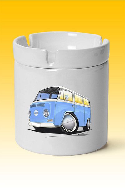 chaygoy Vw Transporter T2 Imprimat, stingere automată, scrumieră din porțelan (ASH) Vwtransportert2trbyz5