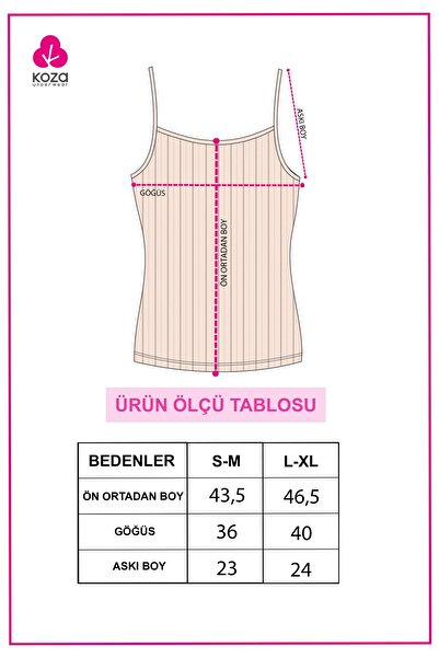 koza iç giyim Women's Openwork Camisole Rope Strap Tank Top