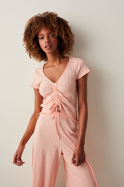 Penti Peach Parfait Pointel T-Shirt