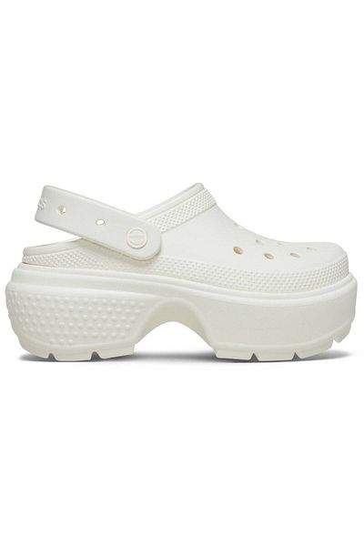 Crocs Unisex White Stomp Clog Sandals and Slippers -209347-0wv