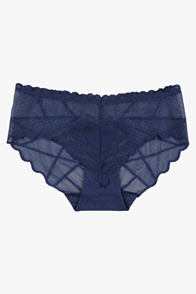 koza iç giyim Kadın 3'lü Kalp Detaylı Dantelli Külot