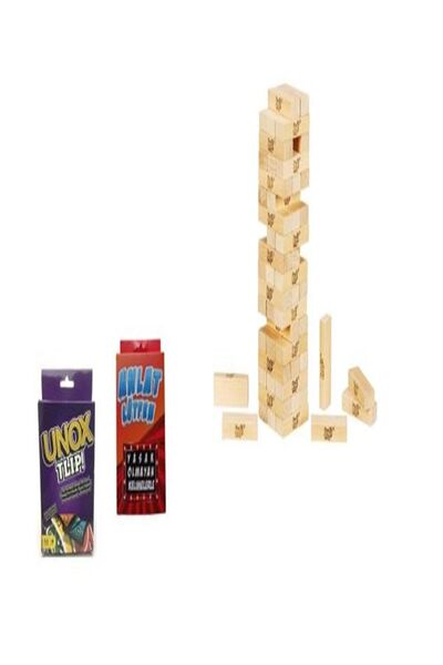 PartyBox لعبة التوازن جينغا-أخبرني من فضلك بطاقة تابو ويونوكس