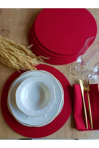 Else Home Collection 6 bucăți Red American Service rezistent la pete