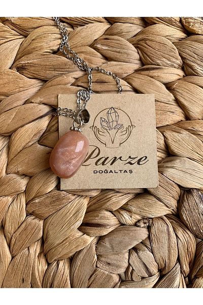 parze doğaltaş Sun Stone Necklace