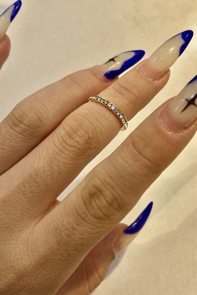 MAZEN Zircon Stone Row Waterway Joint Ring