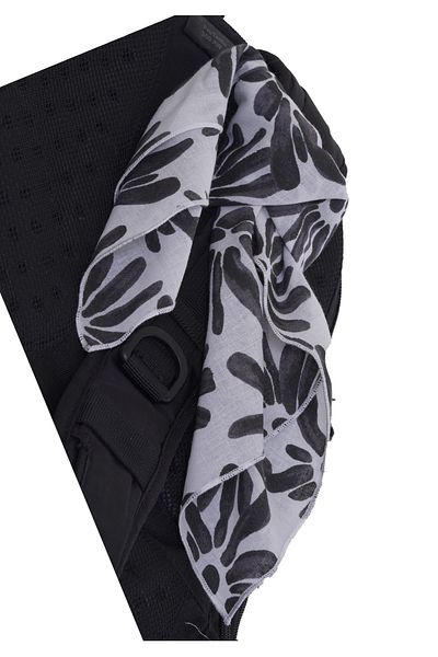Exve Exclusive Bandana accesorie din vascoza florala alb-negru