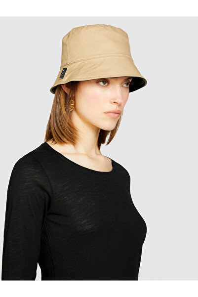 Sisley Black Beige Women's Bell Hat - Double Sided