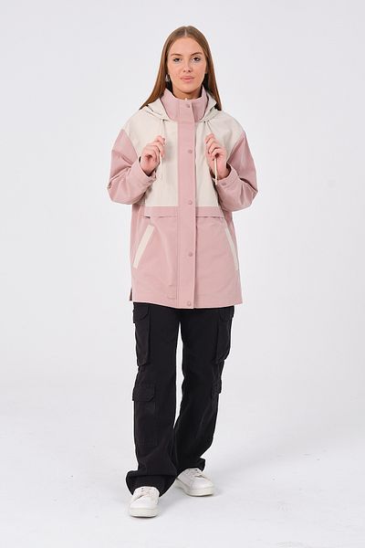 PIQUE Powder Colored Hooded Women's Coat - Idil Lined