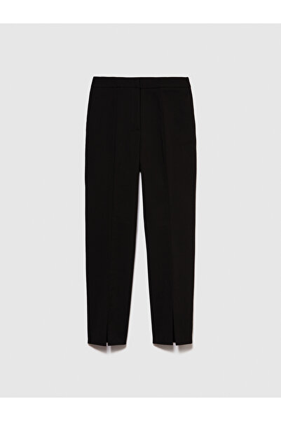 Sisley Kadın Siyah Pamuk Karışımlı Gizli Düğmeli Cigarette Pantolon