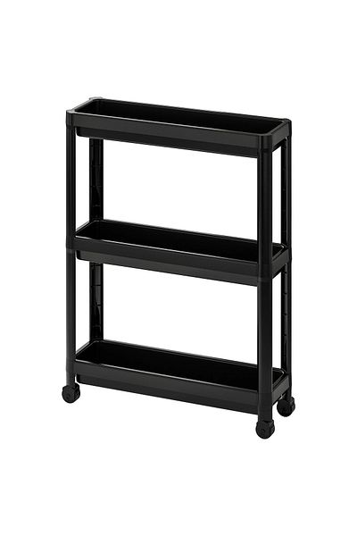 IKEA Ράφι πολλαπλών χρήσεων 3 επιπέδων με ρόδες - Organizer Kitchen Organizer Vesken Rack Unit Τραπέζι σέρβις