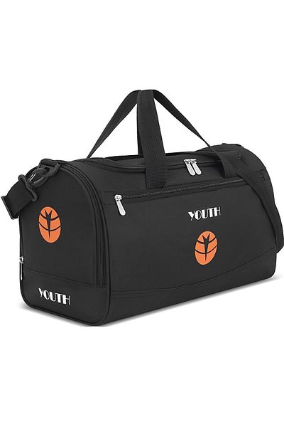 Youth Black Unisex Sports Bag - Travel Cabin Size Hand Suitcase