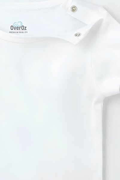 Overoz Organic 100% Cotton Twin Patterned 2-Piece Baby Bodysuit Set - Bodysuit with Snap Fasteners 5848-5849