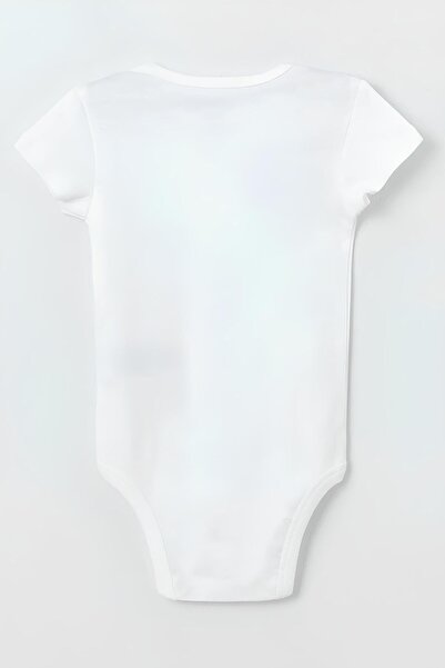 Overoz Bear Owl Printed Organic 100% Cotton 2-Piece Baby Body Set - White Snap-On Bodysuit 5328-5329