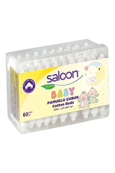 Flore Copy - Saloon 60 Pack Baby Cotton Swabs 451-F 1301265