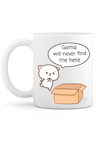 OXVİN Peach And Goma - Goma Will Never Find Me Here كوب قهوة هدية من البورسلي...