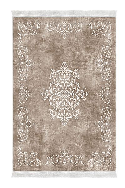 Alanur Home Eco Trend Djt 3-Piece Washable Non-Slip Base Bathroom Mat Set 616 Classic Beige