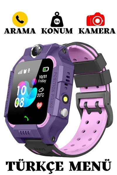 EKMEKTEKNEM 2024 X67 Sim Kartlı Lbs Takipli Kameralı Akıllı Çocuk Saati Mor