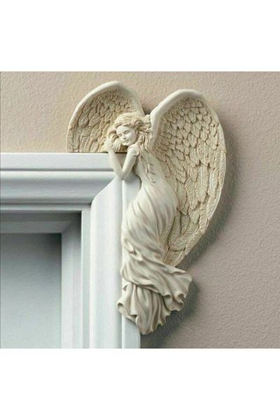 Dagosstore White Angel Angel Home Decoration - RIGHT Door and Wall Accessory