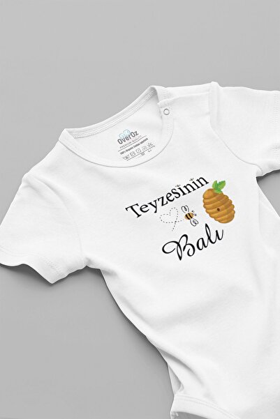 Overoz Honey Printed 100% Cotton Short Sleeve Bodysuit - Bodysuit 5585