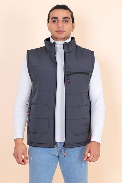 HeviStor men's Gray Puffer Vest - HeviStor Sportsyelek