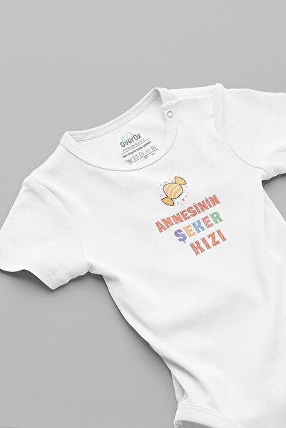 Overoz بدلة أطفال من القطن العضوي 100% مطبوع عليها حلوى الأم - بدلة قطعة واحدة بادي 5878