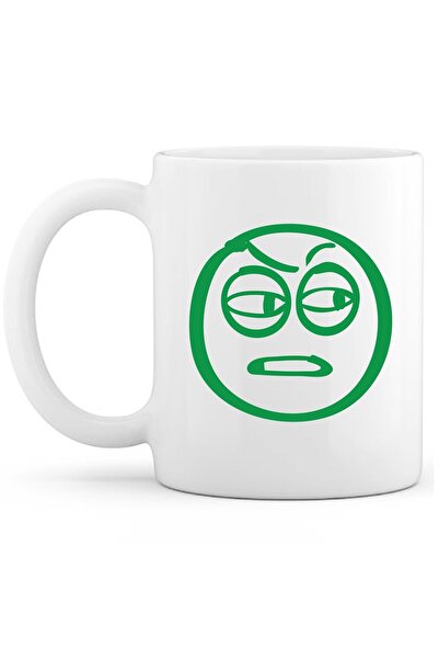 OXVİN كوب القهوة الغاضب إيموجي إصدار خاص (مفرد) من البورسلين