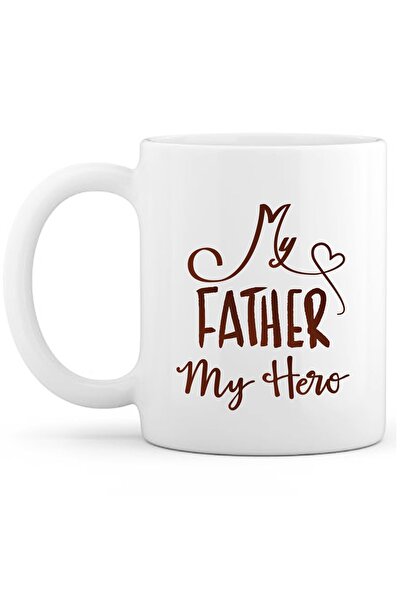 OXVİN كوب قهوة لعيد الأب 5 بطباعة خاصة (مفرد) من البورسلين