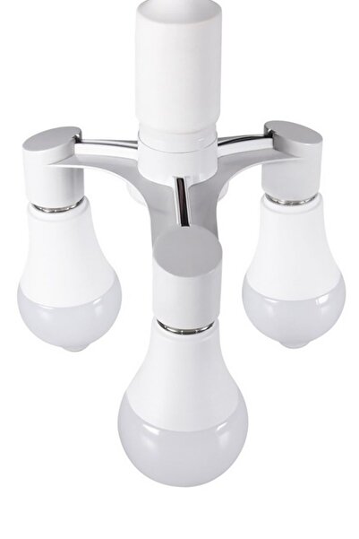 TechnoStation E27 3Lü Duy Çoğaltıcı - Lamba Duy Çoklayıcı - E 27 3 In 1 Ampul Duy Çoğaltma Studio Lamp