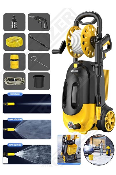 Graizer Alman 200 Bar Çelik Şanzuman Musluk Ve Kovadan Çekme Yüksek Basınçlı Bahçe Oto Yıkama Makinesi