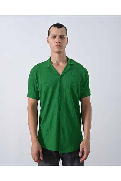 İLKCET MODA Ανδρικό πουκάμισο - Oversize Άνετο Ύφασμα