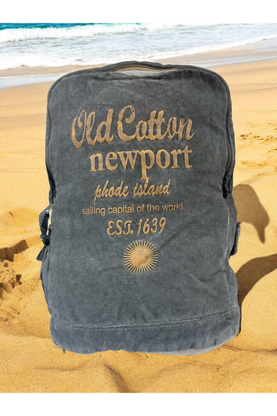 Old Cotton حقيبة ليون أويل 5100 - حقيبة ظهر بتصميم عتيق مع حجرة للكمبيوتر الم...