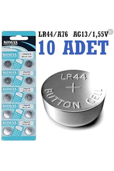 GenelTedarik Komax Lr44 - Ag13 1,55 V Alkalin Pil 10 Adet Lr44