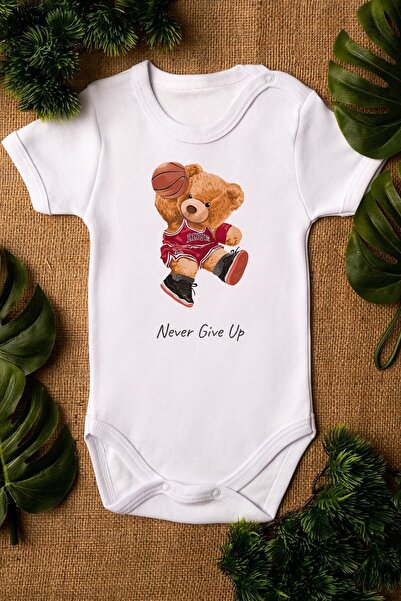 Overoz بدلة أطفال من القطن العضوي مطبوع عليها كرة السلة - بأكمام قصيرة، بدلة ...