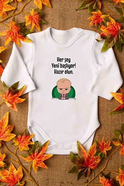 Overoz بدلة أطفال من القطن العضوي - بأكمام طويلة، أزرار كبس، بدلة للجسم 5203