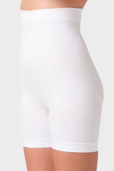 OXVİN Corset scurt scurt, fără cusături, cu funcție Push Up, slăbire burtă, talie, șolduri și șolduri - alb