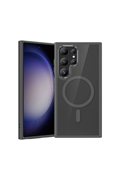 Benks Galaxy S24 Ultra Uyumlu Kılıf Magsafe Şarj Özellikli Şeffaf Arka Yüzey ...