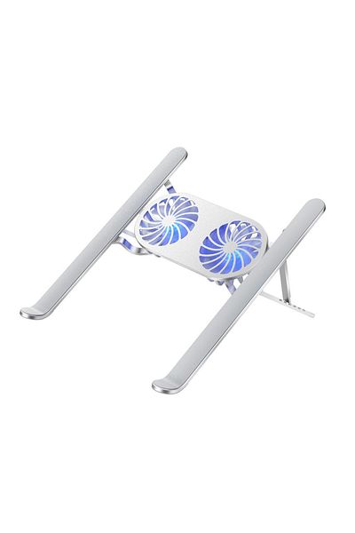 WIWU Foldable Adjustable Laptop Stand with Dual Fan Light Wiwu S400 Pro 5W 3000RPM