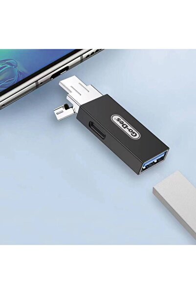 Go-Des Go Des GD-CT192 USB-A dan Type-C ye ve Type-C den USB-A Dönüştürücü Adaptör 4in1 OTG