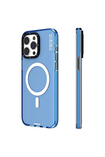 Youngkit iPhone 15 Pro Max Uyumlu Kılıf Magsafe Şarj Özellikli YoungKit Cryst...