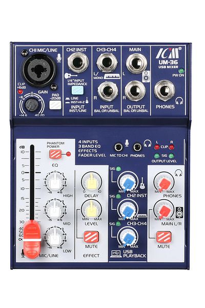 ezgicanmusic Um-36 Mixer Sound Card