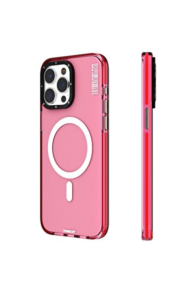 Youngkit iPhone 15 Pro Max Uyumlu Kılıf Magsafe Şarj Özellikli YoungKit Cryst...