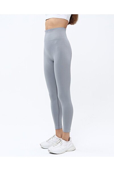 OXVİN Basic Self Patterned Seamless High Waist Sports Corset Tights Seamless Yoga Tights