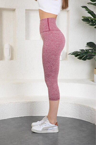 OXVİN Strict Lock Seamless Lycra High Waist Corseted Sports Capri Yoga Tights