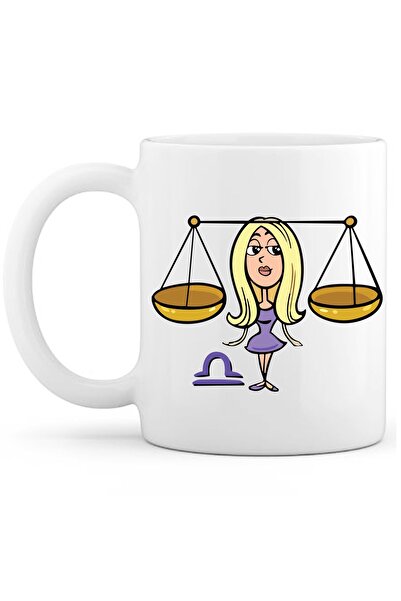 OXVİN برج الميزان وخصائصه فنجان القهوة إصدار خاص (مفرد) بورسلين