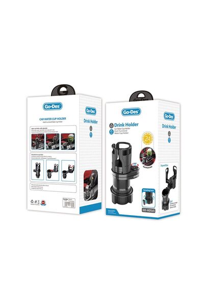 Go-Des Araba İçi 2 in 1 Çok Fonksiyonlu Araç İçi Bardak Tutucu Go Des GD-HD565