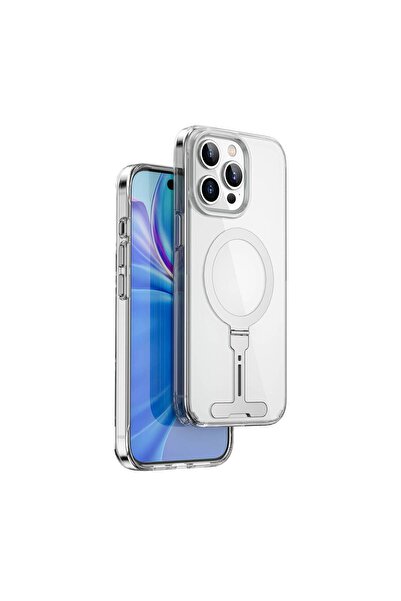 iPhone 15 Pro Max Compatible Case Wiwu FYY-014 Aluminum Alloy with Magsafe Transparent with Metal Stand