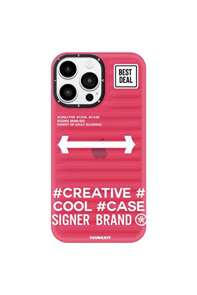 Youngkit iPhone 14 Pro Max Uyumlu Kılıf YoungKit Luggage FireFly Serisi Kapak